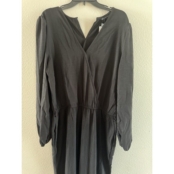 Womens jumpsuit Outfit Pockets Long sleeves Pants Jumpsuit black XL MISSING BELT - Picture 11 of 16